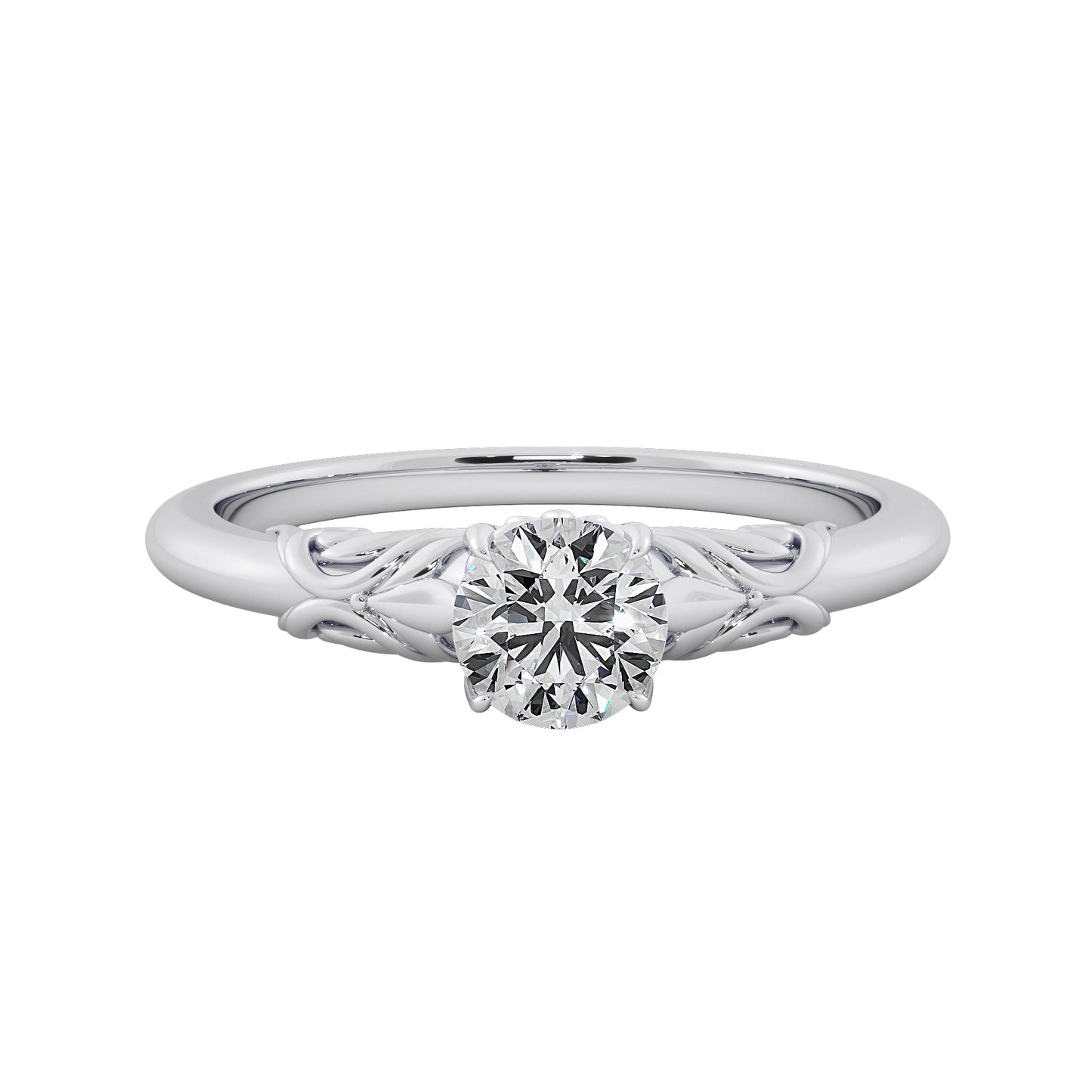 Golden Glow Solitaire Ring