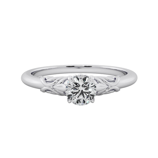 Golden Glow Solitaire Ring