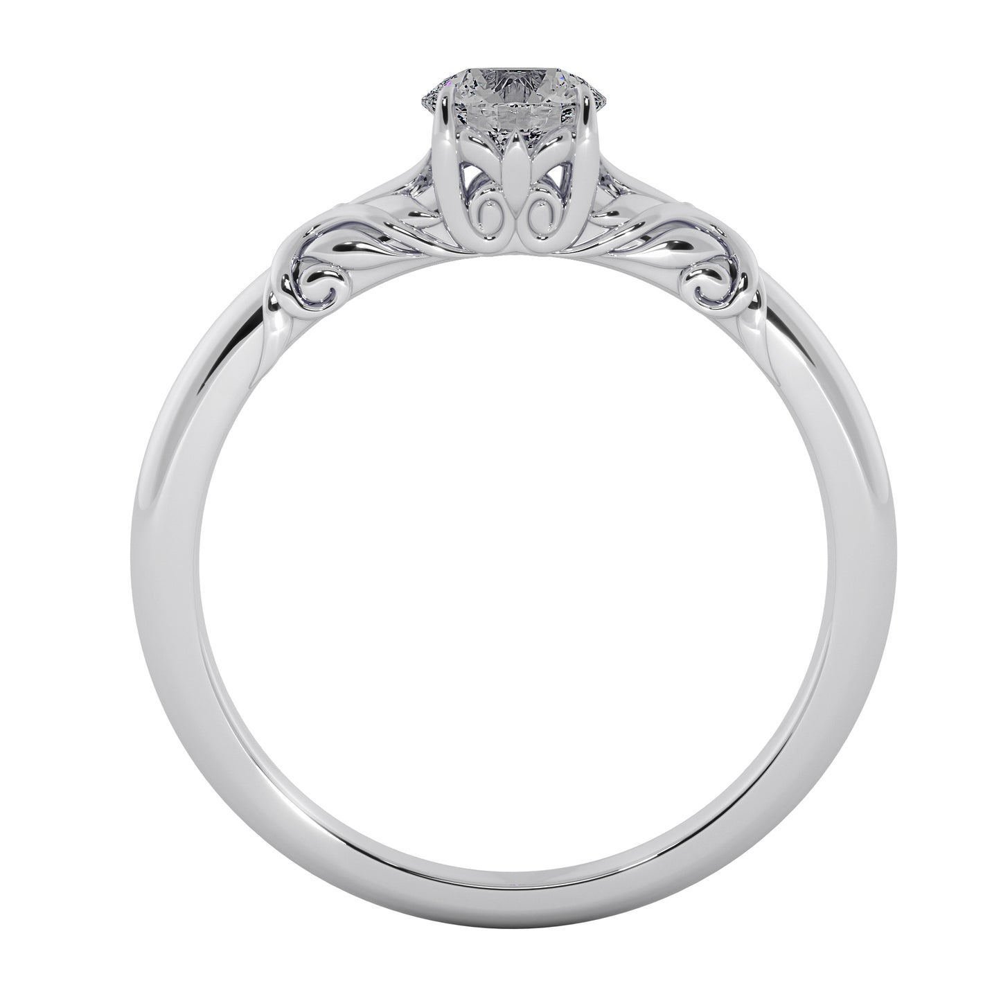 Golden Glow Solitaire Ring