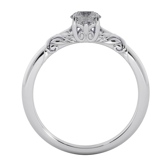 Golden Glow Solitaire Ring