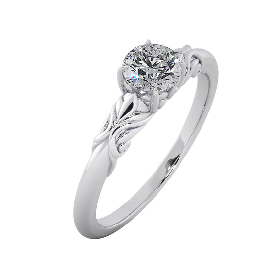 Golden Glow Solitaire Ring