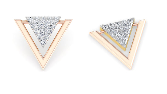 Double Triangle Ear Ring