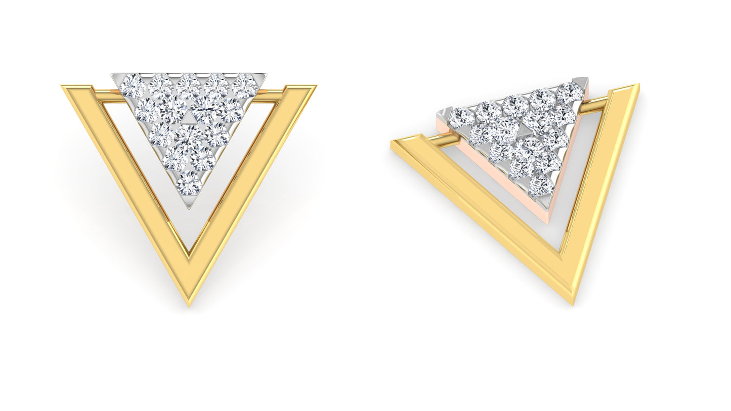 Double Triangle Ear Ring