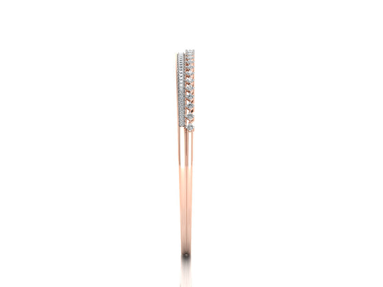 Night's Brilliance Lab Grown Diamond Rose Gold Bracelet Side View .Best Synthetic Diamond Jewelry in Chennai