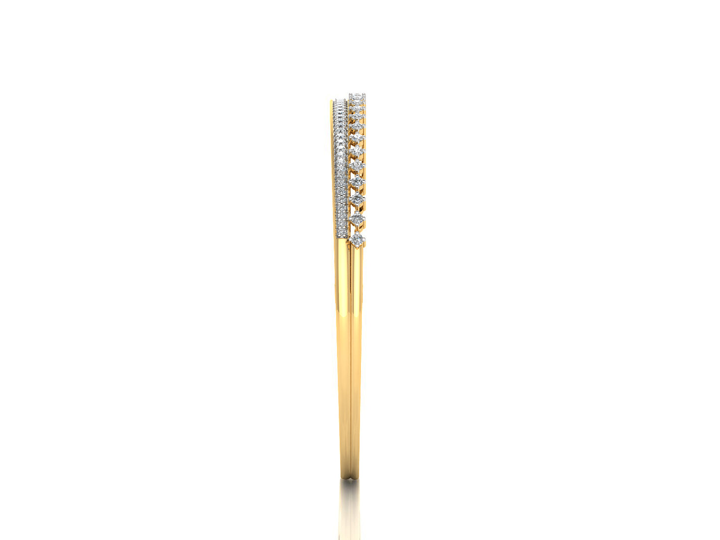 Night's Brilliance Lab Grown Diamond  Gold Bracelet Side View .Best Synthetic Diamond Jewelry in Chennai