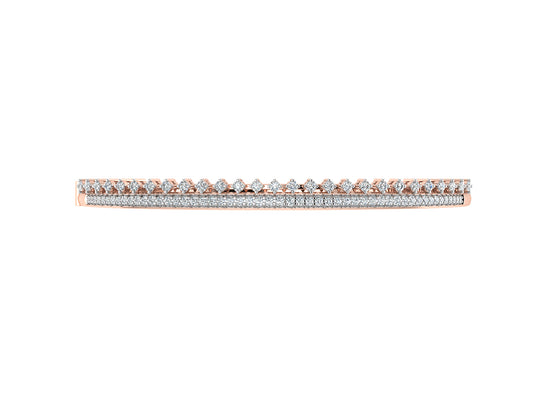 Night's Brilliance Lab Grown Diamond Rose Gold Bracelet Front View.Best Synthetic Diamond Jewelry in Chennai