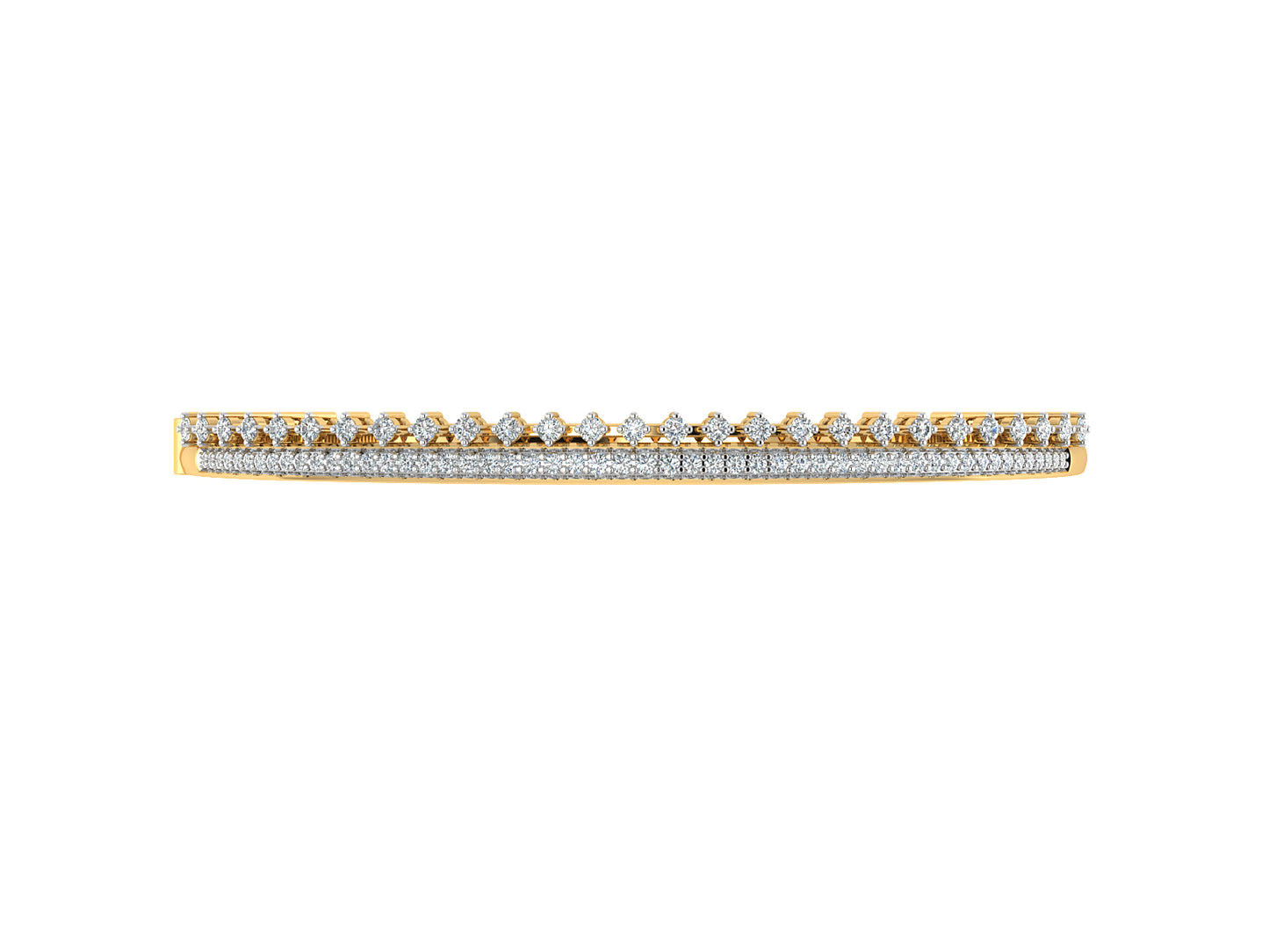 Night's Brilliance Lab Grown Diamond  Gold Bracelet Front View.Best Synthetic Diamond Jewelry in Chennai